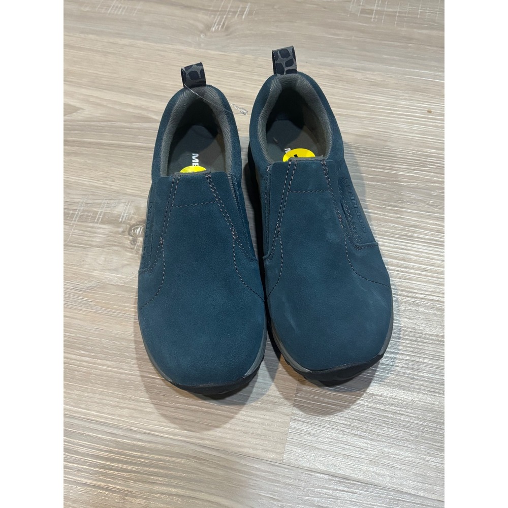 Merrell Kids Jungle Moc Navy Blue Suede Slip On Shoes J95637 Size 1M